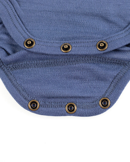 Kurzarm-Wickelspielanzug aus Wolle – Merinowolle