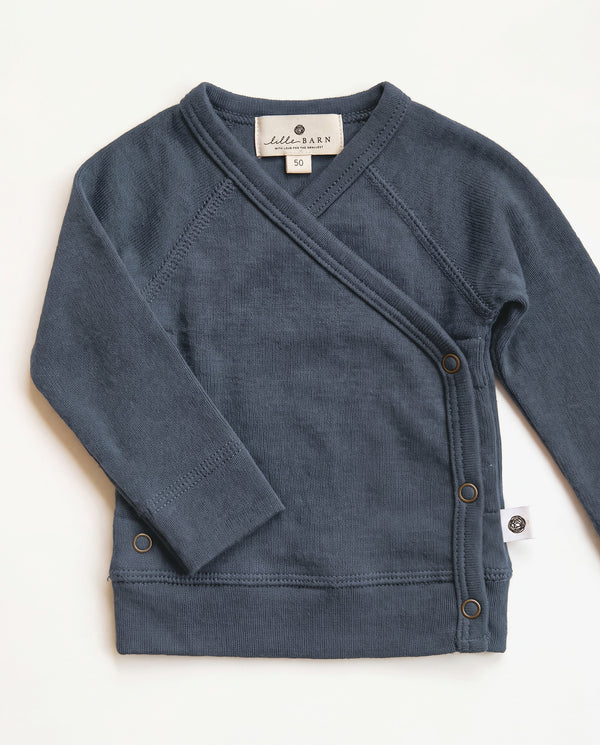 Baby Woll Wickelpullover – Merinowolle – Stormy Weather