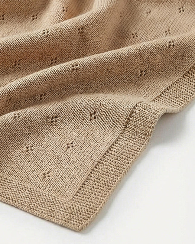 Wolldecke für Babys / Kinder gestrickt – Merinowolle – Cobble