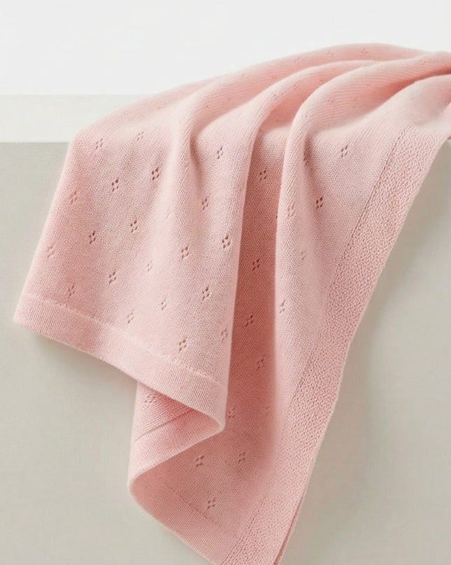 Wolldecke für Babys / Kinder gestrickt – Merinowolle – Cobble