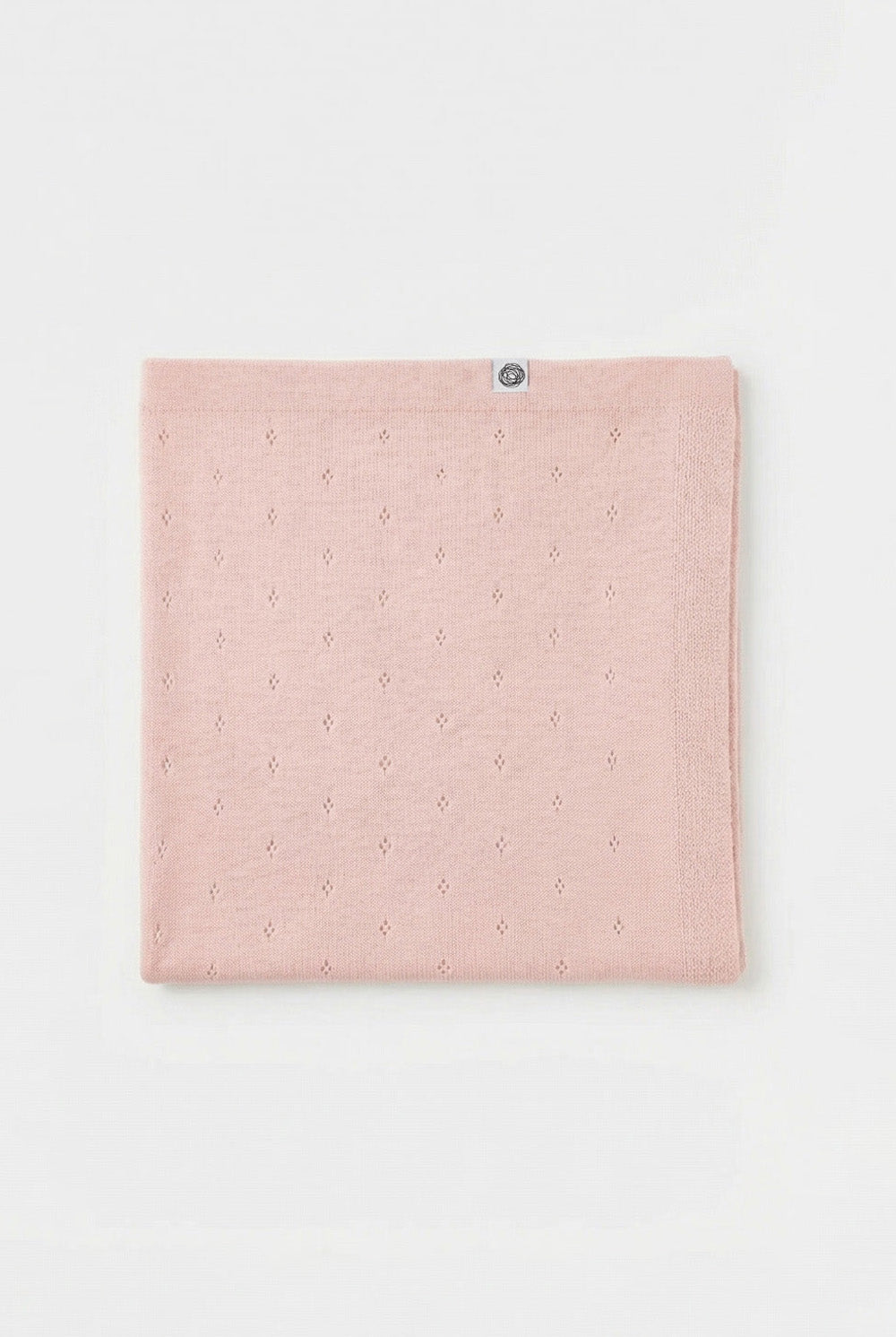 Wollen Babydeken / Kinderdeken  / Wikkeldeken - Pointelle Gebreid  - Merinowol - Powder Puff