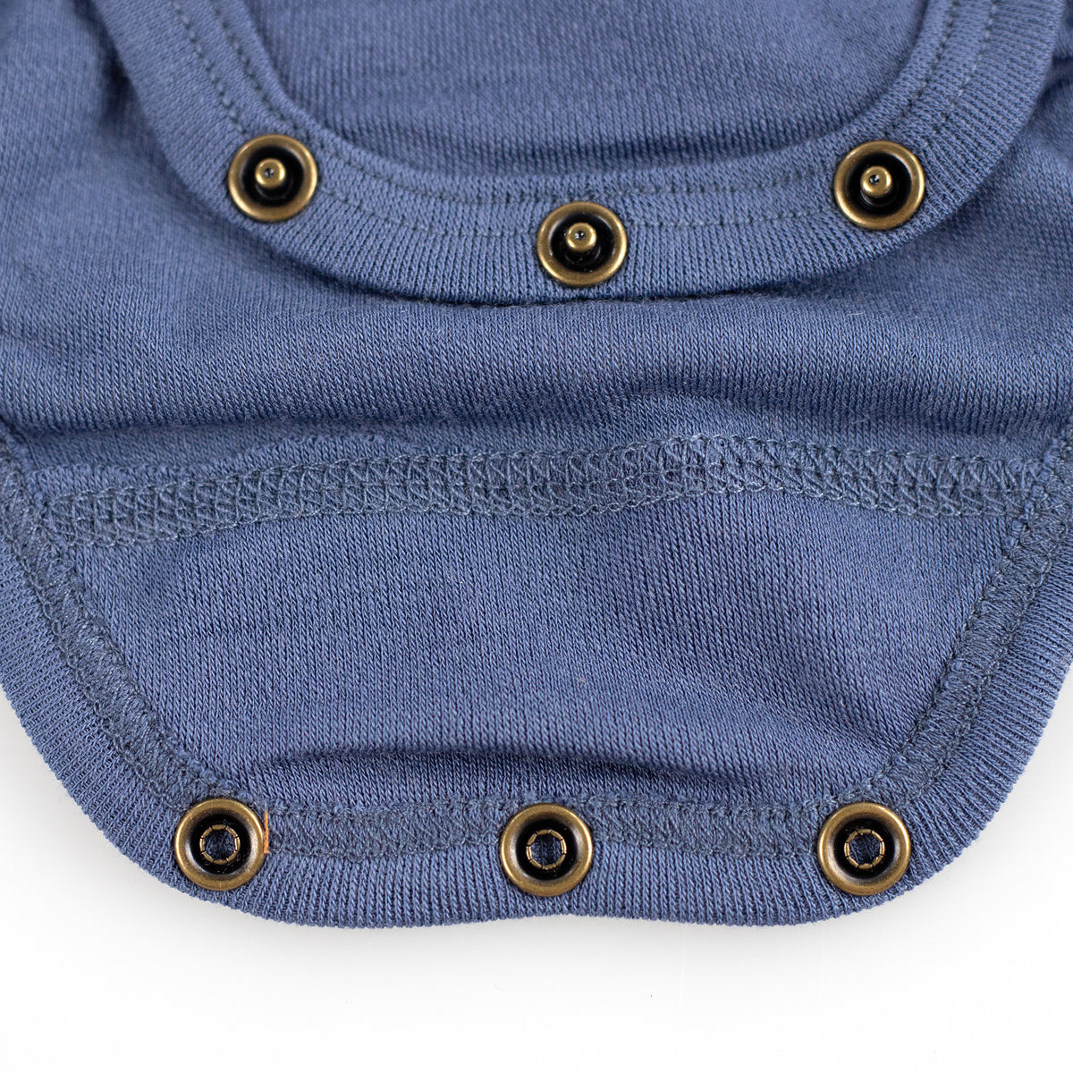 Wollen Romper korte mouw – Merinowol - Vintage Indigo