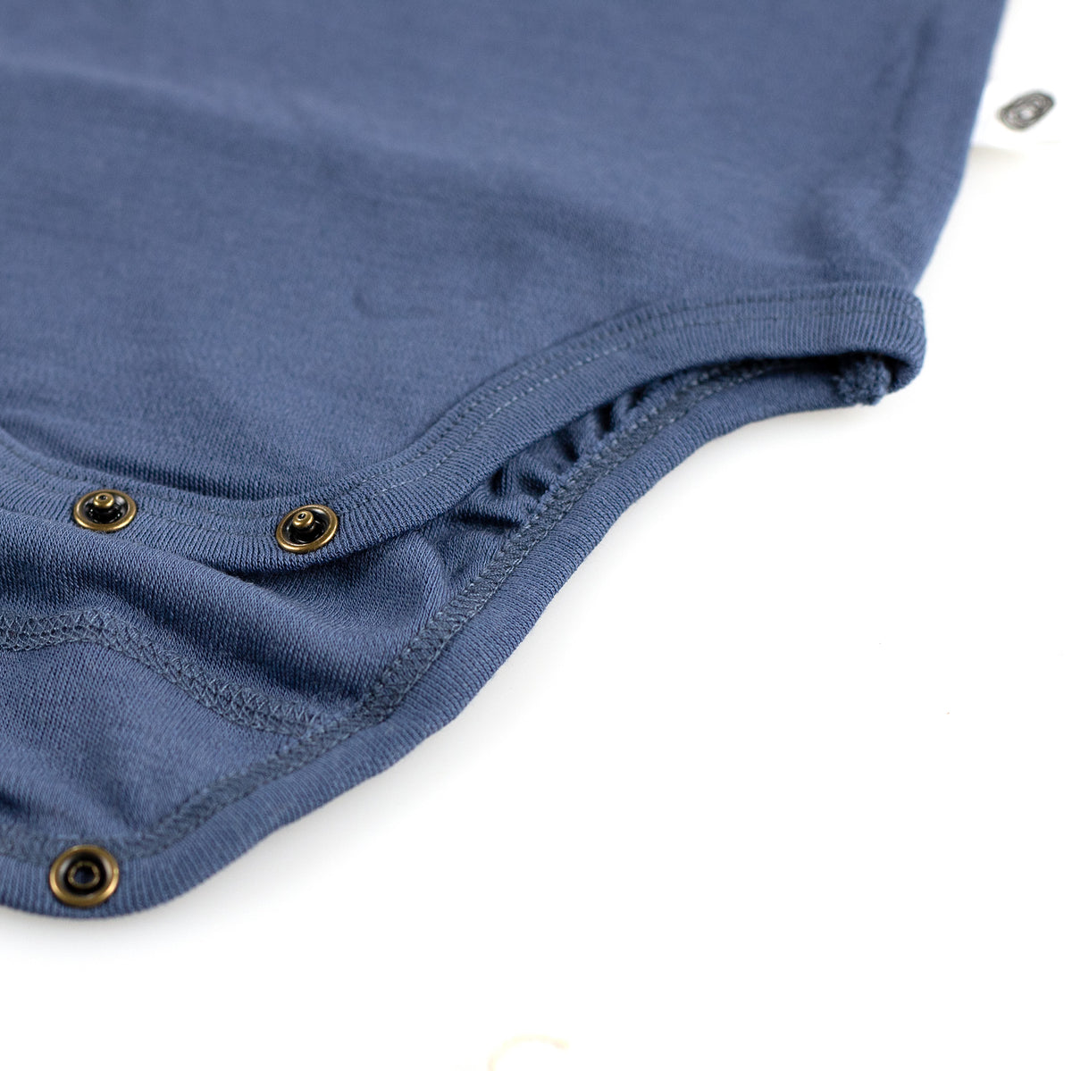 Wollen Romper korte mouw – Merinowol - Vintage Indigo