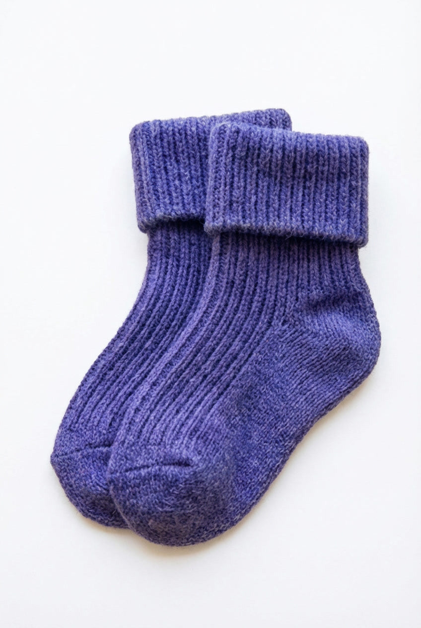 Wollbabysocken - Violett