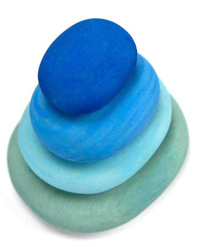 Holzspielzeug - Farbige Stapelsteine ​​aus Holz - 16 Stück