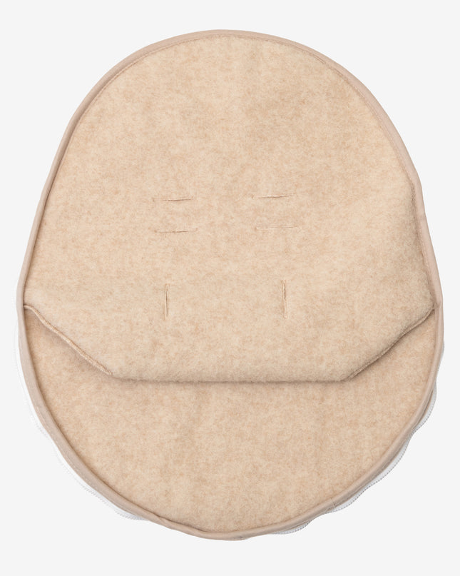 Woll-Fußsack für Babyschale oder Maxi-Cosi - Mandel - Merinowolle