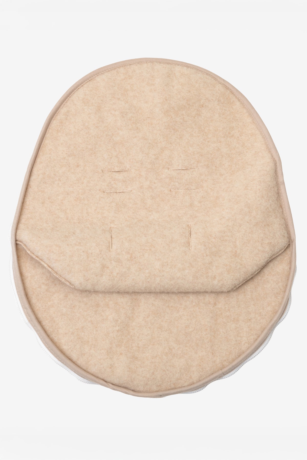 Woll-Fußsack für Babyschale oder Maxi-Cosi - Mandel - Merinowolle