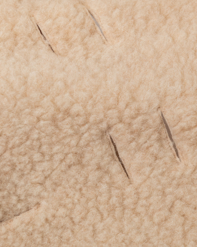 Woll-Fußsack für Babyschale oder Maxi-Cosi - Mandel - Merinowolle