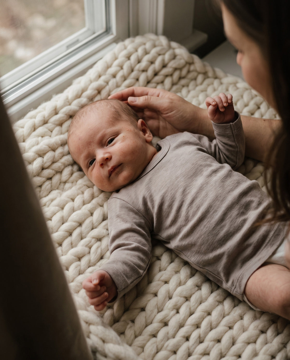 Baby-Kinderpullover aus Wolle – Merinowolle – Arganöl