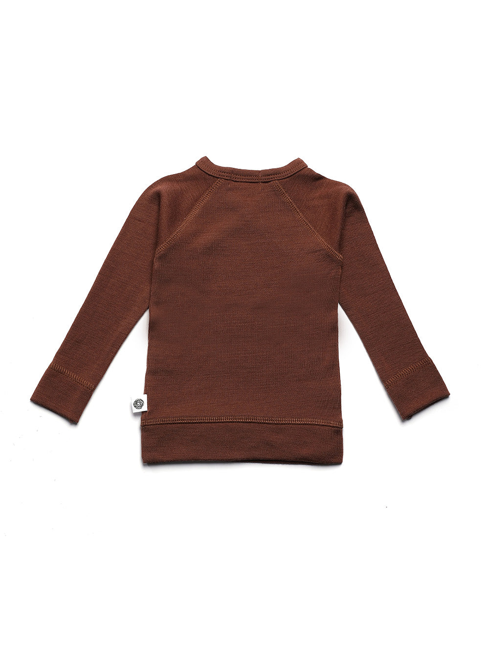 Baby wollen overslagtrui – Merinowol  - Cinnamon