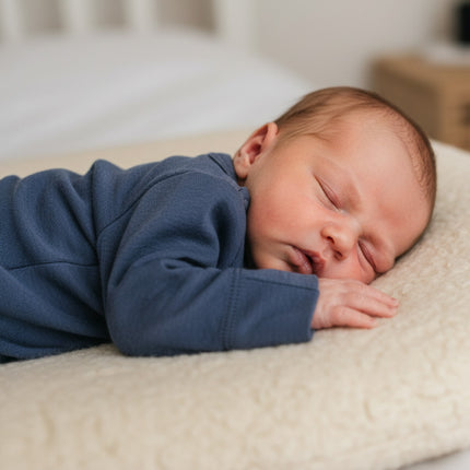 Wollen baby- kindertrui - Merinowol - Vintage Indigo