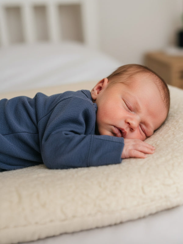 Baby-Kinderpullover aus Wolle - Merinowolle - Vintage Indigo